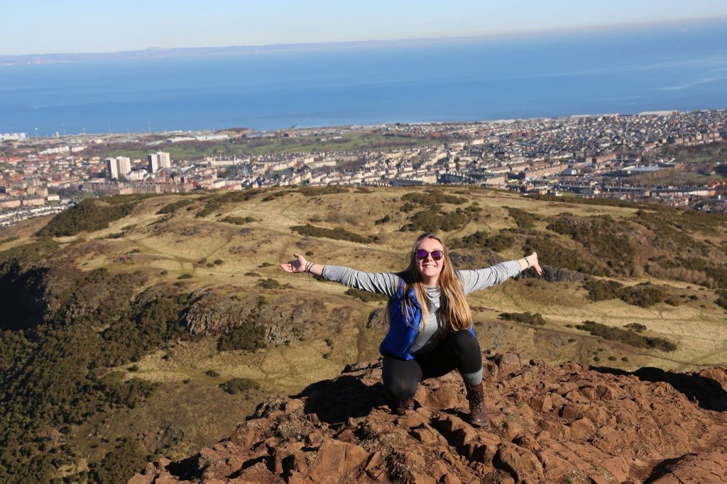 Atop Arthur's Seat. Photo by Lauren Rainford, who studied at the University of Edinburgh during Spring of 2016.